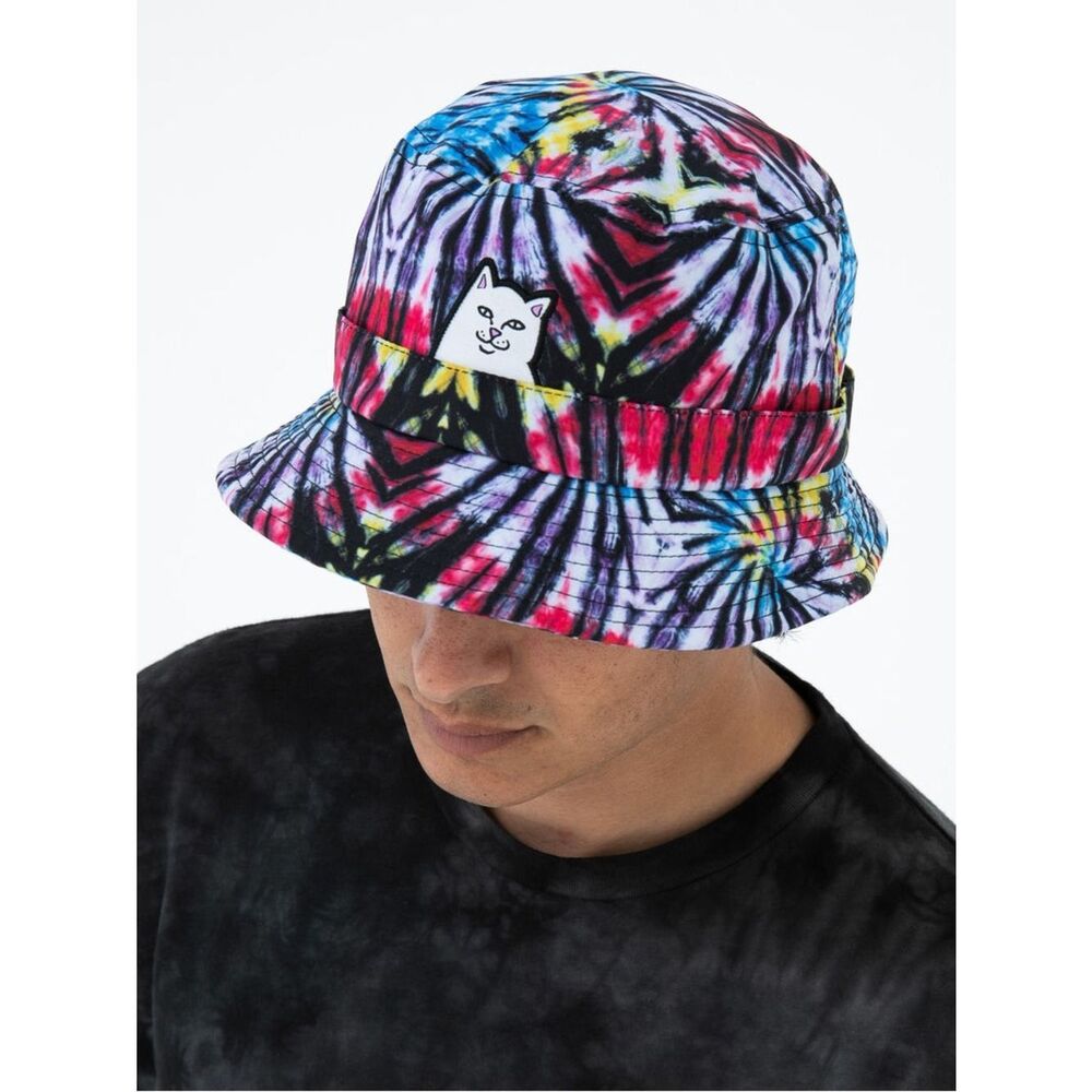 RIPNDIP Sunburst Lord Nermal Cotton Dyed Bucket Hat OS Indie Skater Grunge Beach